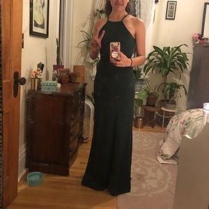 Satin Deep Green Dress